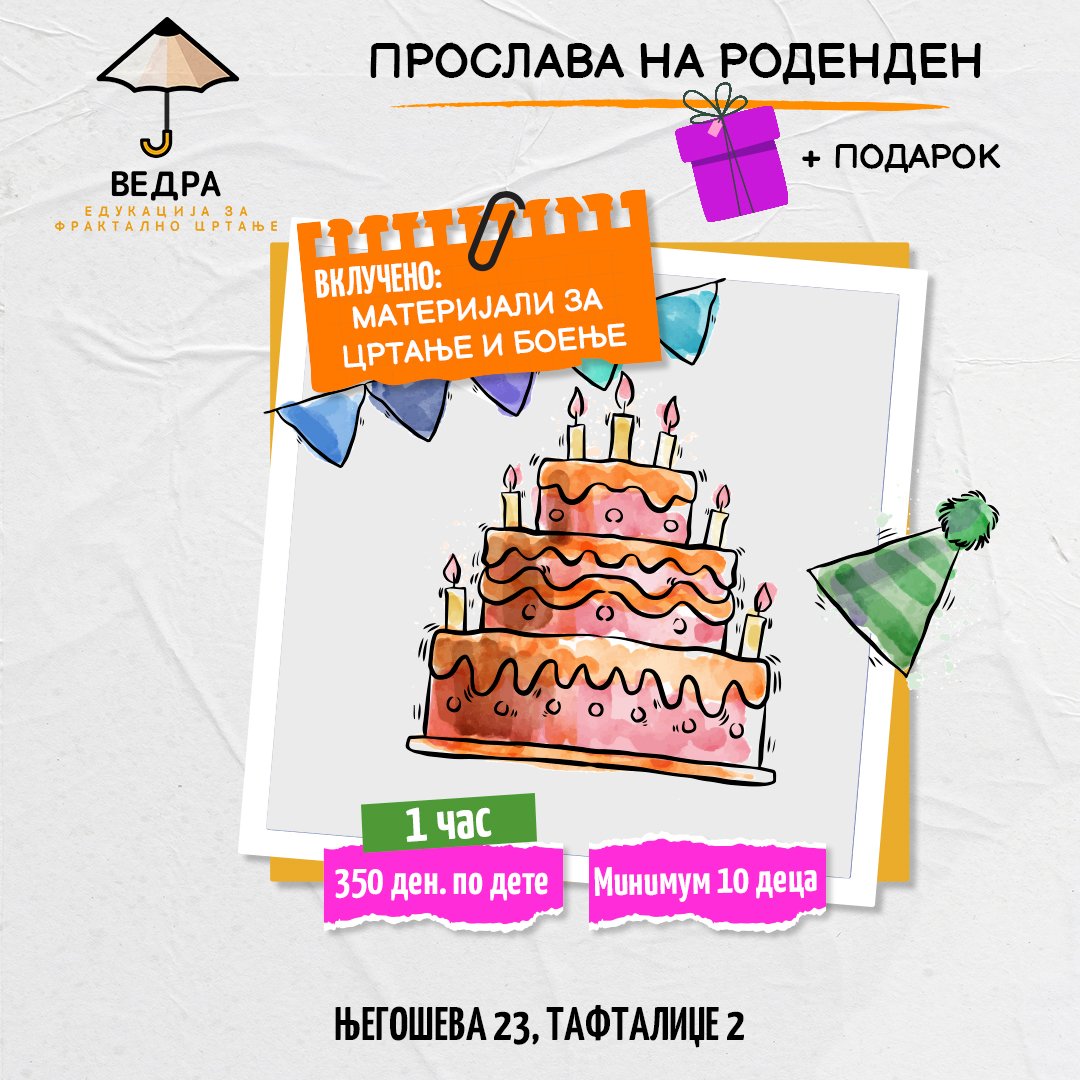 Birthday package - creative workshop